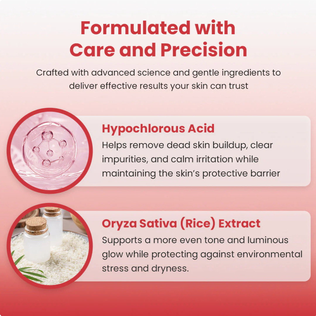 Hypochlorous Acid Rice Peel Shot Duo